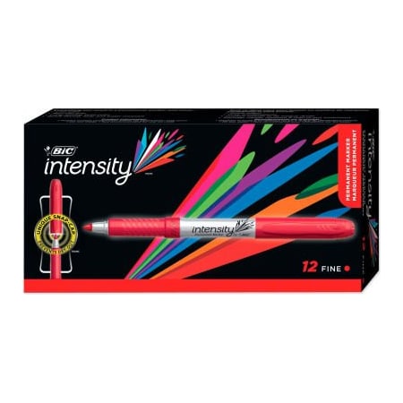 Bic Red Permanent Marker, Ultra Fine, Bold Tip GPM11-RED